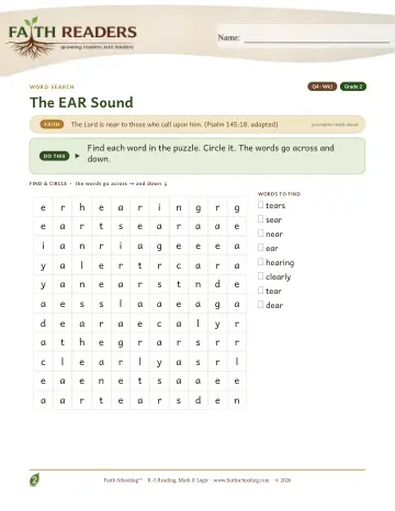 The Ear Sound — Word Search (Practice 1)