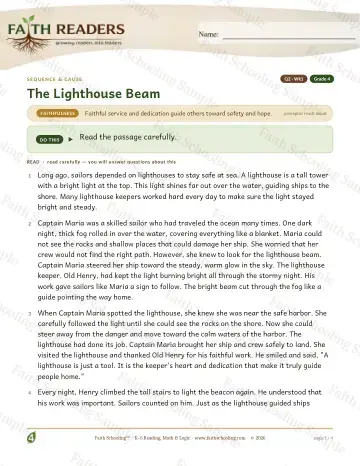 4th Grade reading comprehension worksheet — Reading Comprehension — Sequence And Cause (Practice 1) (Practice 2)