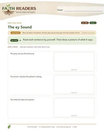 Grade 2 Phonics, Decoding & Spelling Patterns: The EY Sound — worksheet preview