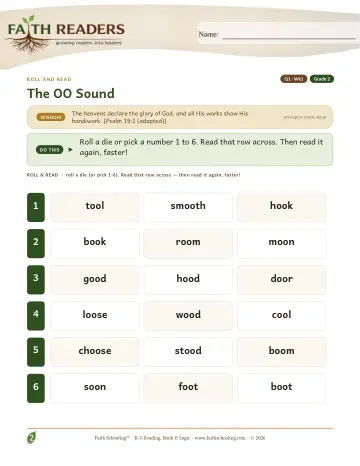 The OO Sound — Roll And Read (Practice 1)