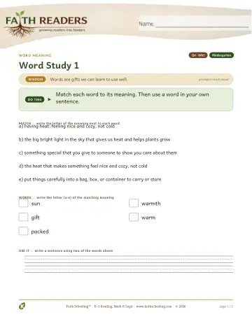 Vocabulary — Word Meaning (Practice 1) (Practice 2)