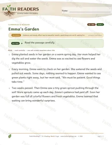 2nd Grade reading comprehension worksheet — Reading Comprehension — Summarize And Respond (Practice 3) (Practice 2)