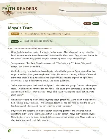 5th Grade reading comprehension worksheet — Reading Comprehension — Summarize And Respond (Practice 2) (Practice 2)