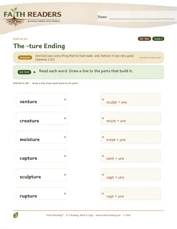 The Ture Suffix — Match Up (Practice 1)