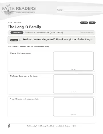 Grade 2 Phonics, Decoding & Spelling Patterns: Long O Family — worksheet preview