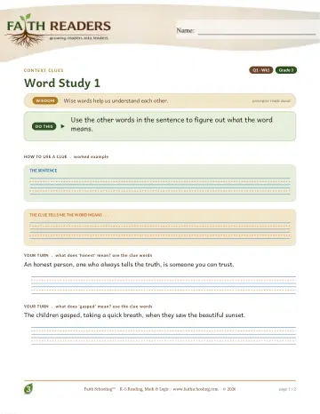 Vocabulary — Context Clues (Practice 1) (Practice 2)