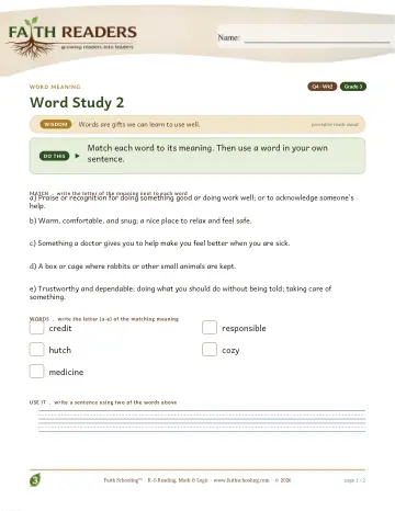 Vocabulary — Word Meaning (Practice 2) (Practice 1)