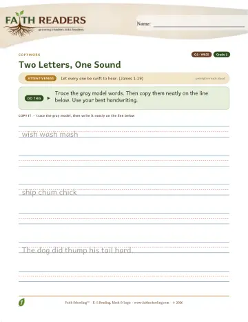 Q1 Two Letters One Sound — Copywork (Practice 35)