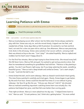 Reading Comprehension — Sequence And Cause (Practice 2) (Practice 1)
