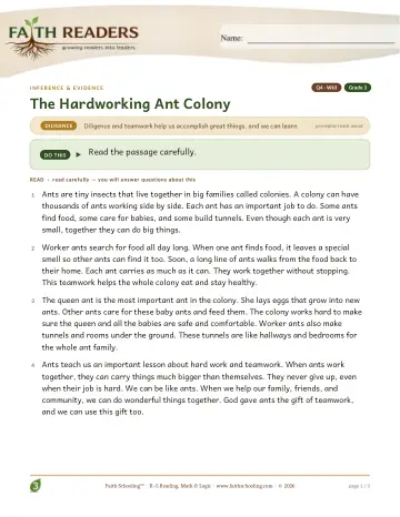 Reading Comprehension — Inference And Evidence (Practice 3) (Practice 1)