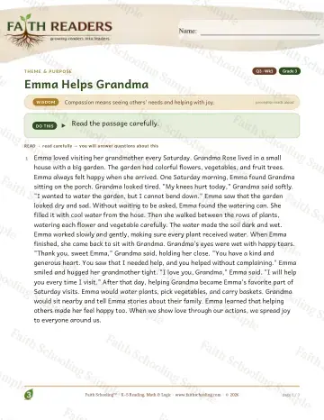 3rd Grade reading comprehension worksheet — Reading Comprehension — Theme And Purpose (Practice 1) (Practice 2)