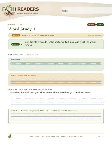 Vocabulary — Context Clues (Practice 2) (Practice 1)