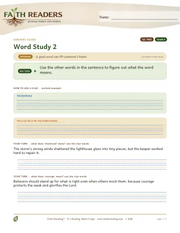 Vocabulary — Context Clues (Practice 2) (Practice 1)