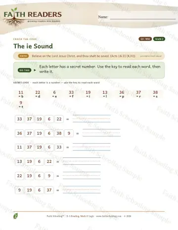 2nd Grade phonics worksheet — The IE Sound — Crack The Code (Practice 2)