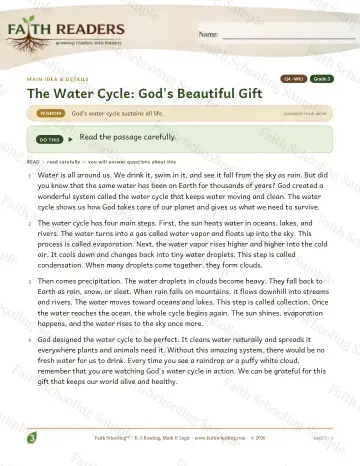3rd Grade reading comprehension worksheet — Reading Comprehension — Main Idea And Details (Practice 1) (Practice 3)