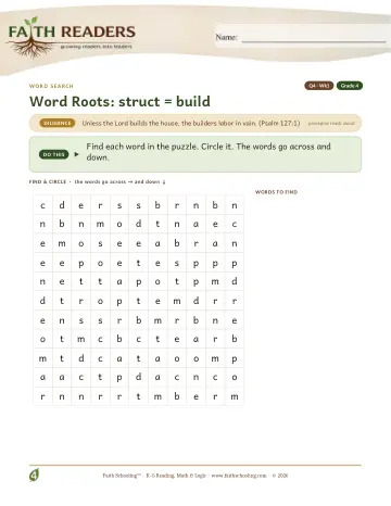 Word Roots Struct Build — Word Search (Practice 1)