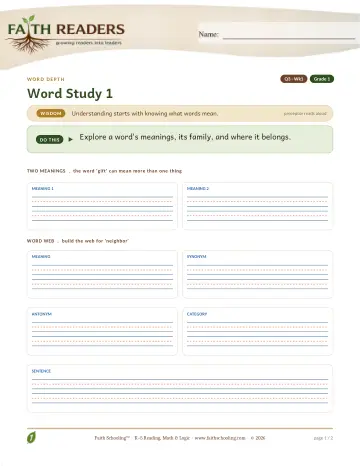 Vocabulary — Multiple Meaning Categories (Practice 1) (Practice 2)