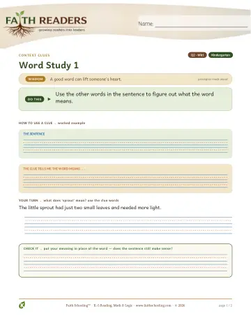 Vocabulary — Context Clues (Practice 1) (Practice 2)