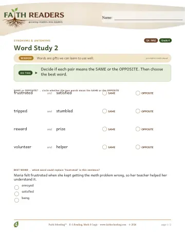 Vocabulary — Synonyms Antonyms (Practice 2) (Practice 1)