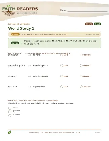 Vocabulary — Synonyms Antonyms (Practice 1) (Practice 2)