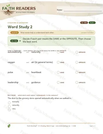 5th Grade vocabulary & word study worksheet — Vocabulary — Synonyms Antonyms (Practice 2) (Practice 1)