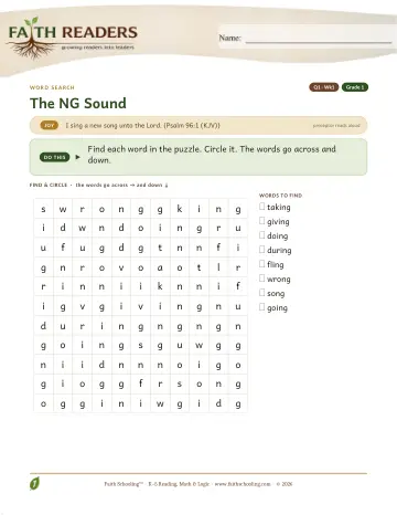 The NG Sound — Word Search (Practice 1)