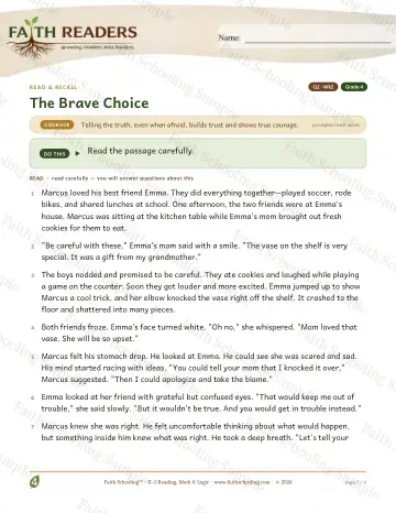 4th Grade reading comprehension worksheet — Reading Comprehension — Read And Recall (Practice 2) (Practice 3)