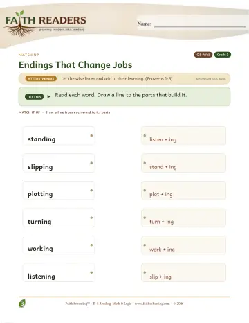 Q1 Endings That Change Jobs — Match Up (Practice 1)