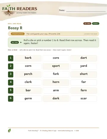 Bossy R — Roll And Read (Practice 1)