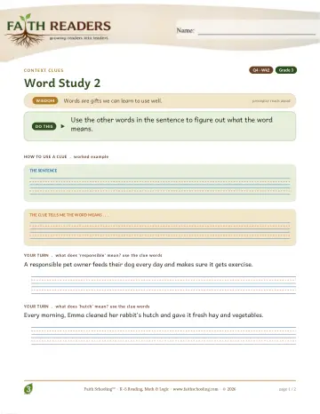 Vocabulary — Context Clues (Practice 2) (Practice 1)