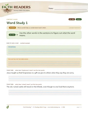 Vocabulary — Context Clues (Practice 1) (Practice 2)