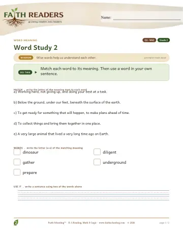 Vocabulary — Word Meaning (Practice 2) (Practice 1)