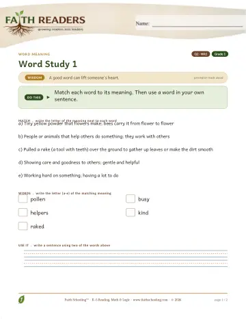 Vocabulary — Word Meaning (Practice 1) (Practice 2)