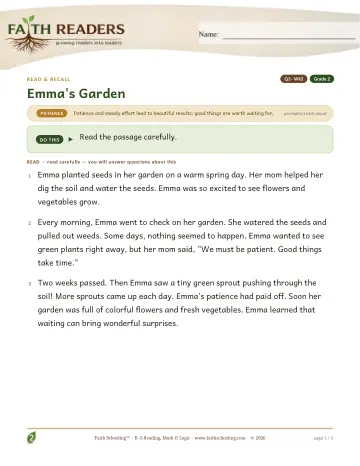 Reading Comprehension — Read And Recall (Practice 3) (Practice 1)