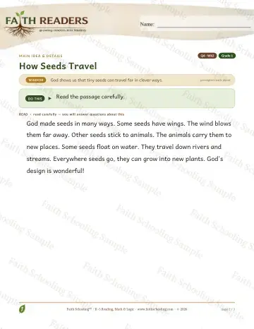1st Grade reading comprehension worksheet — Reading Comprehension — Main Idea And Details (Practice 2) (Practice 4)