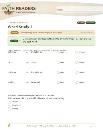 Vocabulary — Synonyms Antonyms (Practice 2) (Practice 1)