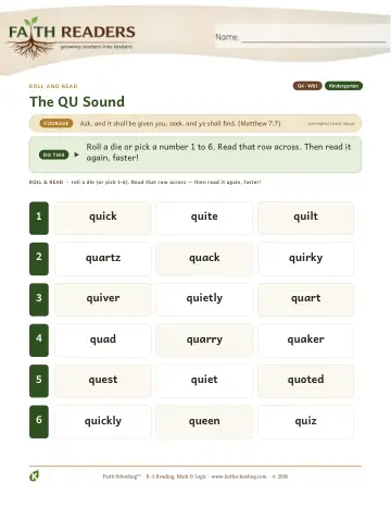 The QU Sound — Roll And Read (Practice 1)