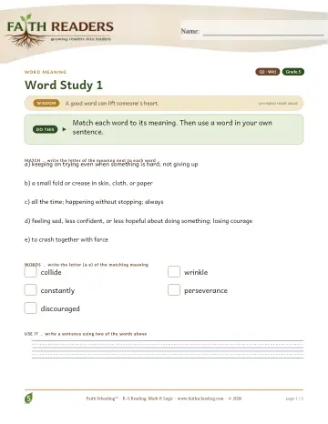 Vocabulary — Word Meaning (Practice 1) (Practice 2)