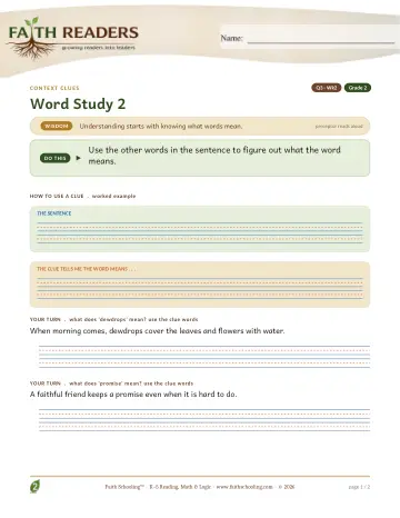 Vocabulary — Context Clues (Practice 2) (Practice 1)