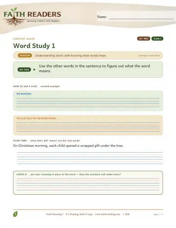 Vocabulary — Context Clues (Practice 1) (Practice 2)