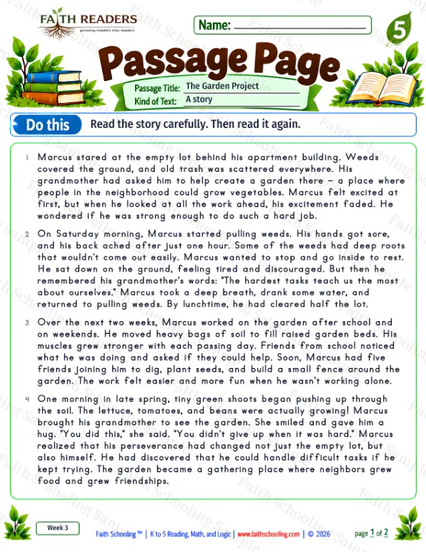 Grade 5 reading worksheet: Inference And Evidence, free printable page