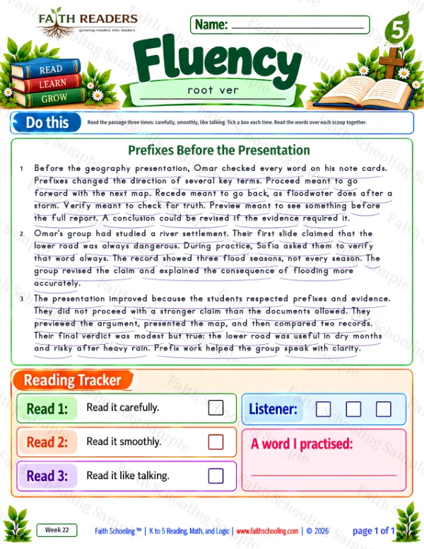 5th Grade vocabulary & word study worksheet — Latin Root: aqua = water. Fluency 2
