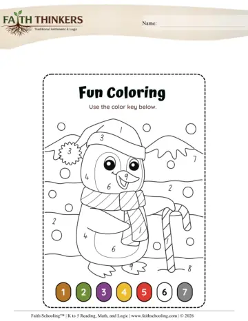Kindergarten Math: Color By Number — worksheet preview