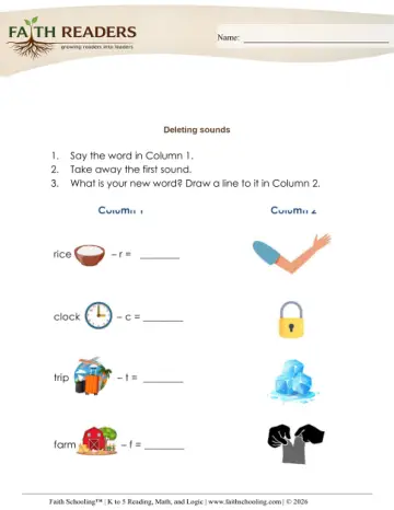 Phoneme Deletion (Practice Set 3)