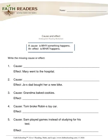 Cause and Effect (Practice Set 5)