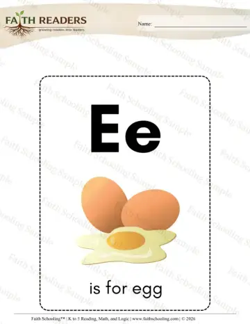 Kindergarten phonics worksheet — Letter Recognition. Alphabet Flashcards With Pictures (Practice Set 5)
