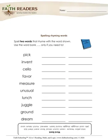 Rhyming Words (Practice Set 7)