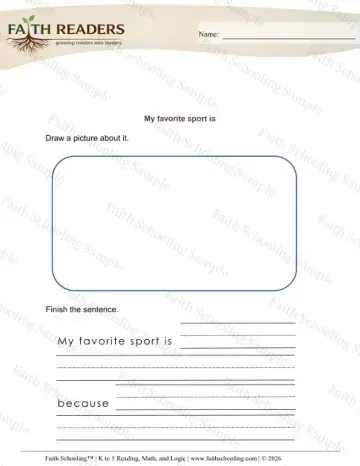 Kindergarten grammar & writing worksheet — Opinion Writing Prompts (Practice Set 4)