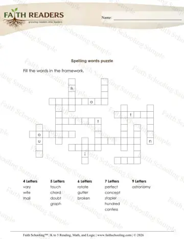 4th Grade phonics worksheet — Spelling Practice. Framework (Practice Set 2)