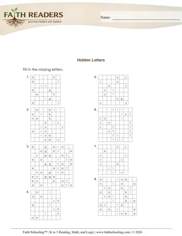 Hidden Letters (Practice Set 4) (Practice 1)
